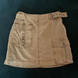 Free People Cargo Green Mini Skirt